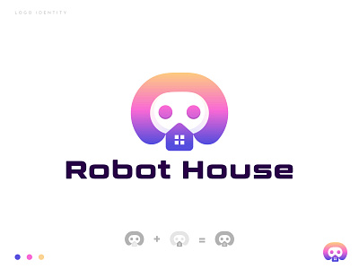 Robot House - Robot Logo - Tech logo a b c d e f g h i j k l m n artificial intelligence branding colorful logo gradient identity logo logo design logo folio logodesign logodesigner logotype modern logo monogram o p q r s t u v w x y z robot robot house robotic tech logo technology