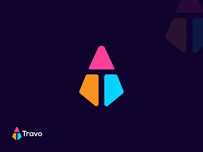 travo abstract logo business logo colorful logo creative logo design flat logo logo logo and branding logo design logotype minimalist logo minimlal logo modern creative modern logok traveling travo logo unique logo
