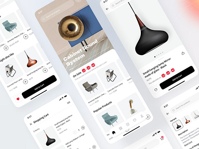 Furniture Apps Exploration apps architecture cart discovery e commerce exploration furniture design interior interior design ios iphone x kur.design marketplace minimalist mobile product detail sofa ui ux