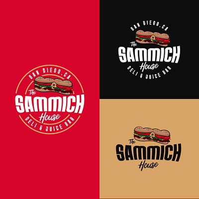 Sammich House Branding branding design illustration logo vector