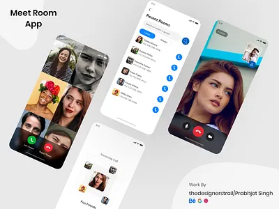 Meeting App UI android app design branding concept design design ios minimal mobile mobile app design typography ui ui design ux ux design