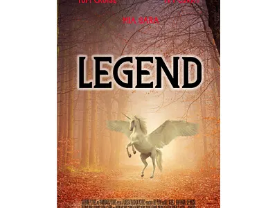 Legend 1985 movie poster advertising design graphic design illustration movie movie poster poster design print print design typography