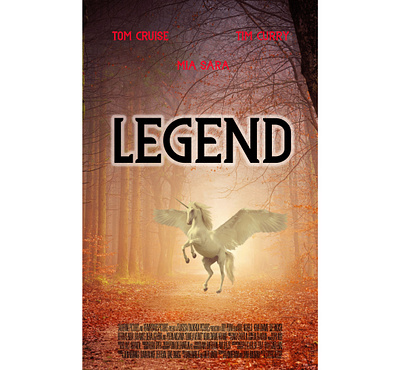 Legend 1985 movie poster advertising design graphic design illustration movie movie poster poster design print print design typography