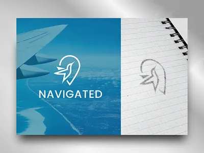 NAVIGATED 2021 bird brandinglogo clean illustration journey logo meta modern nft pin popular simple travel ui unique visual