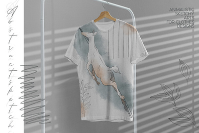 Abstract Sketch Arts abstract animal art animal prints branding clip art clothes designs deer art fine art collection graphic design modern plants posters rough lines sketch t shirt designs
