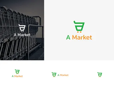 A Market Concept Logo branding custom logo design graphic design logo market logo minimalist logo