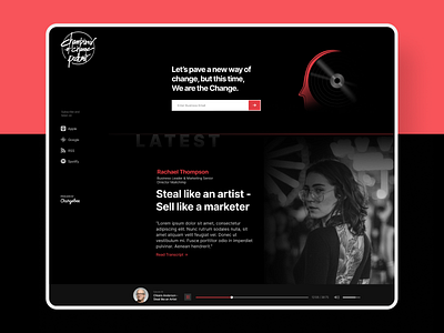 Champions of Change Podcast - Landing Page figma landing page layout layout design podcast ui ui design visual design web design webpage website