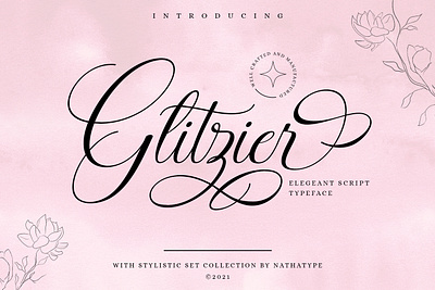 Glitzier - Elegant Script branding design font fonts handlettering illustration logo logo type typography ui
