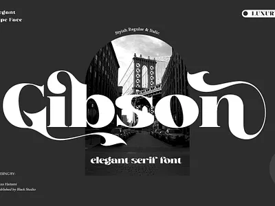 Gibson Serif alternates display elegant fashion font ligatures luxury magazine sanserif serif stylish font typography vintage