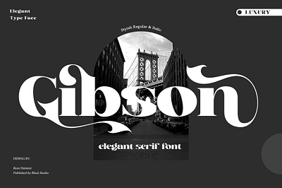 Gibson Serif alternates display elegant fashion font ligatures luxury magazine sanserif serif stylish font typography vintage