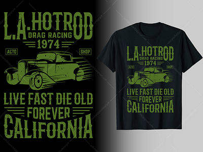 L.A.HOTROD T-Shirt Design car t shirt design custom car graphic car t shirts graphic design hotrod hotrod t shirt modern personalized car t shirts t shirt t shirt design trendy typography vector design