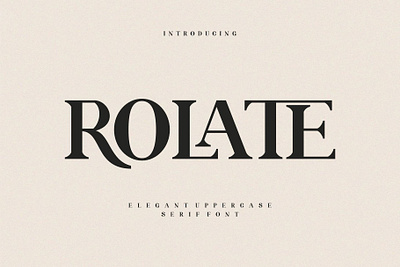 ROLATE Ligature Serif Typeface vintage