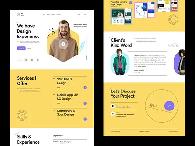 Personal Portfolio - Web Landing Page Design agency clean creative freelancer hero homepage landing page layout personal personal portfolio portfolio responsive tanim ui ui design user interface web web design website website theme