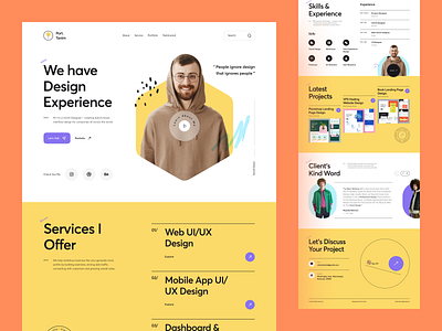 Personal Portfolio - Web Landing Page Design agency clean creative freelancer hero homepage landing page layout personal personal portfolio portfolio responsive tanim ui ui design user interface web web design website website theme