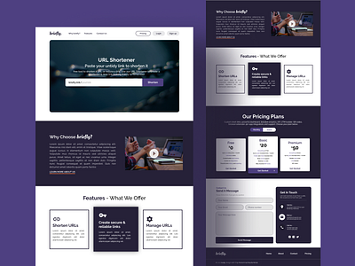 Landing page URL Shortener design homepage landing page link link shortener ui ui design uiux url url shortener ux design website website design