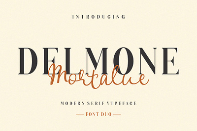 DELMONE & Mortalue Duo Font handwritten script vintage