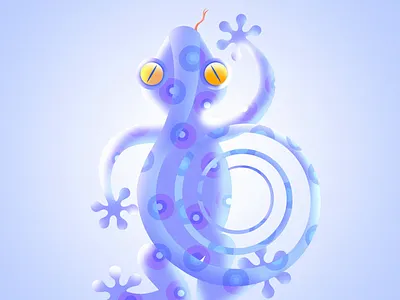 B for Beauty animation editorial illustration illustration illustrator lizard minimal motion graphics sound design