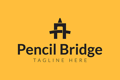 Pencil bridge modern minimalist simple Logo 3d americans animation birds branding bridge design feathers golden gate graphic design icon identify illustration logo logo design logo designer logotype pencil san fransisco ui