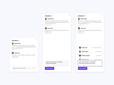Stand - Comments comments form mentions minimal ui web