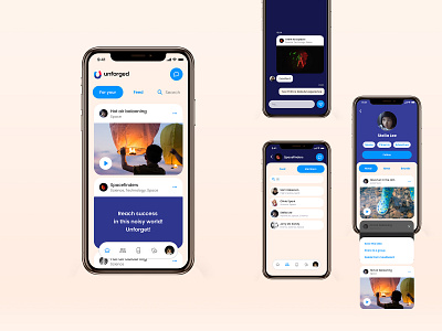 Unforget — iOS App app app design community diary ios kids mobile product social network teenagers ui ux
