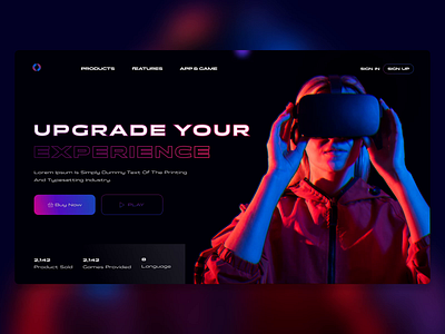 Splendid🔥 UI Design for VR Store📸 Website ecommerce experience game headset homepage landing page mockup oculus playstation product typography ui ux video virtual reality vr vr design web design website website design