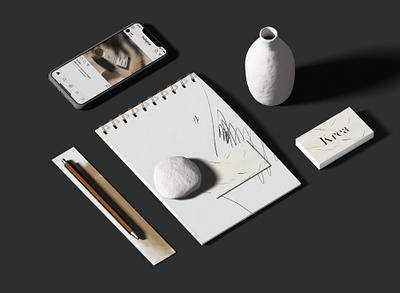 Krea Scene Creator brandguidlines brandidentity branding creativemarket creator kit design mockup