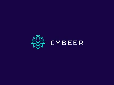 Logo for modenr Craft Beer beer branding craft cyber cyberpunk logo logotype minimal tech