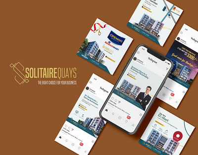 Solitaire Quays | Real Estate Banners ads branding creative ads design design graphic design house india instagram post make me brand mockup design property real estate social media post suratt