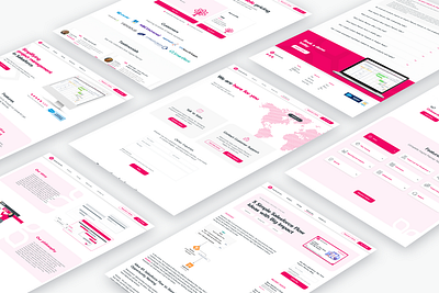 Project Management Website Redesign app branding design figma management pink project redesign ui