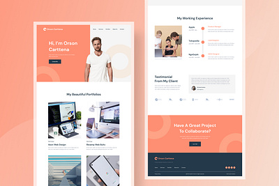 Personal Portfolio figma landing page personal portfolio user interface web design