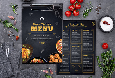 Creative Menu Design for Restaurant Business creative design food graphic design menu menu card minimal modern restaurant restaurant menu simple