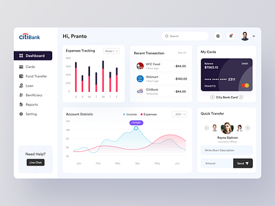 Financial Banking Dashboard admin app design bank banking best dashboard design clean concept dashboard design finance interface product service startup ui uiux ux web webapp website