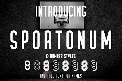 Sportonum Font - Jersey Numbers and Display Letters display font font jersey shirt sport sport numbers sport uniform sports team font uniform font