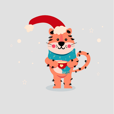 NEW YEAR TIGER 2022 design illustration minimal portrait illustration tiger