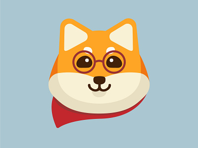 Such smartness character character design clean design dog doge doggo flat happy illustration illustrator minimal popular puppy shiba inu shibainu shibe smart vector