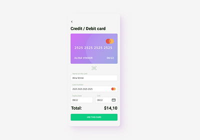 Daily UI #002 - Credit Card Checkout 002 credit card checkout dailyui dailyuichallenge payment ui ux webdesign