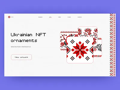NFT and Ukrainian symbols art nft bitcoin blokchain coin cryptocu daily etheri figma flat homepage landing nft pixels tokens ui ui design ukrainian web webdesign website