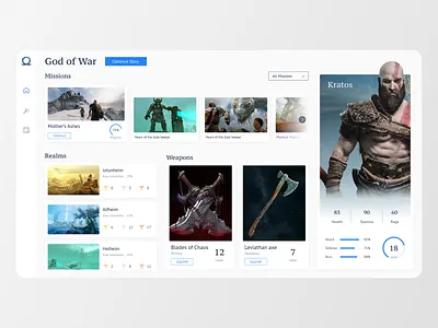 God of War design figma ui visual