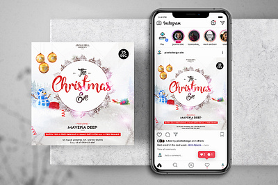 The Christmas Eve Free Instagram PSD Banner christmas christmas psd flyers flyer free free xmas flyer freechristmas
