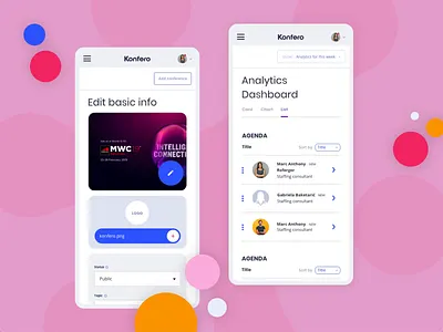 Konfero branding clean design illustration logo minimal typography ui ux vector