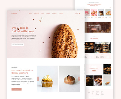 Bakery Shop Website - Landing Page bakery design landing landing page ui uiux ux website