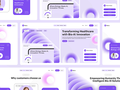 Neios Landing Page 3d bio tech landing page design branding dashboard design graphic design home page homepage landing landing page landingpage logo motion graphics site ui uiux design web design for tech website website builder website concept website design