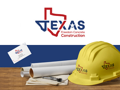 Logo Design for Texas Freedom Concrete Construction 2d art 2d design brand branding design digital digital art graphic design identity branding illustration logo logo design logo modern map map icon minimal texas usa