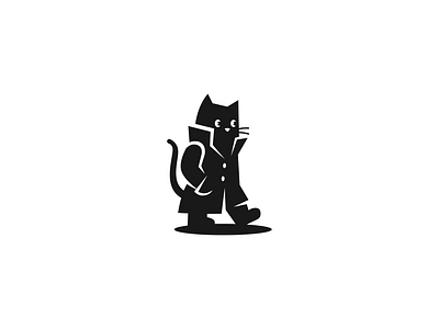 Walking cat animal brand branding cat character design elegant graphic design logo logo design logo designer logodesign logodesigner logotype mascot minimalism modern pet walk walking