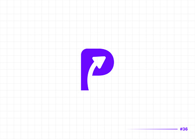 Lettermark | Letter P + UpArrow arrow logo design letter p letter p arrow logo logo design