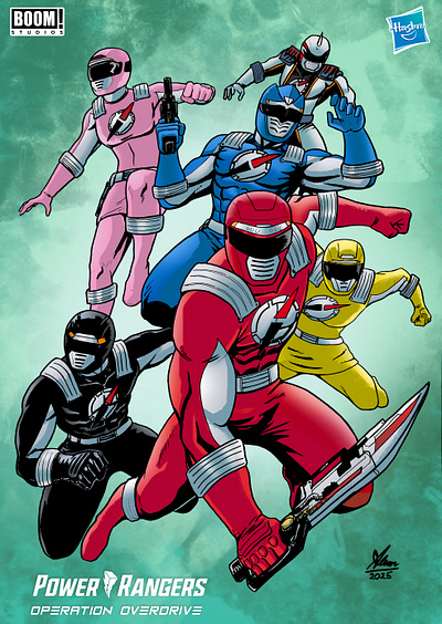 Power Rangers Operation Overdrive artist artwork book boomstudios character illustration comic artist comic style comicbook comicposter cover creativity drawing editorial ideas illustration poster posterart power powerrangers publishers