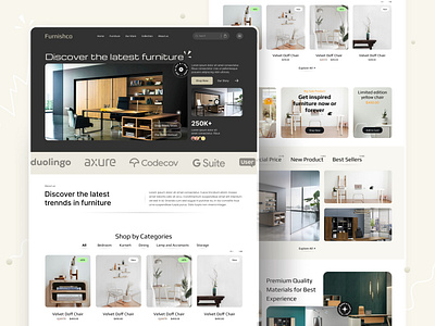 Furniture Selling E-commerce Landing page Design app design apps design branding design ecommerceui figma furnituredesign furniturestore illustration landing page design landingpage mobile ui design productpage shopifydesign ui ui design uiuxdesign uxtrends webdesign