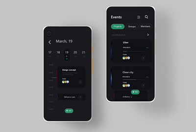 Ui of mobile app graphic design ui