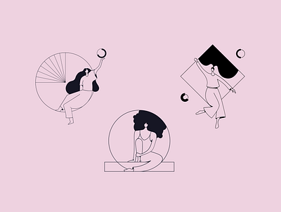 Figures digital illustration