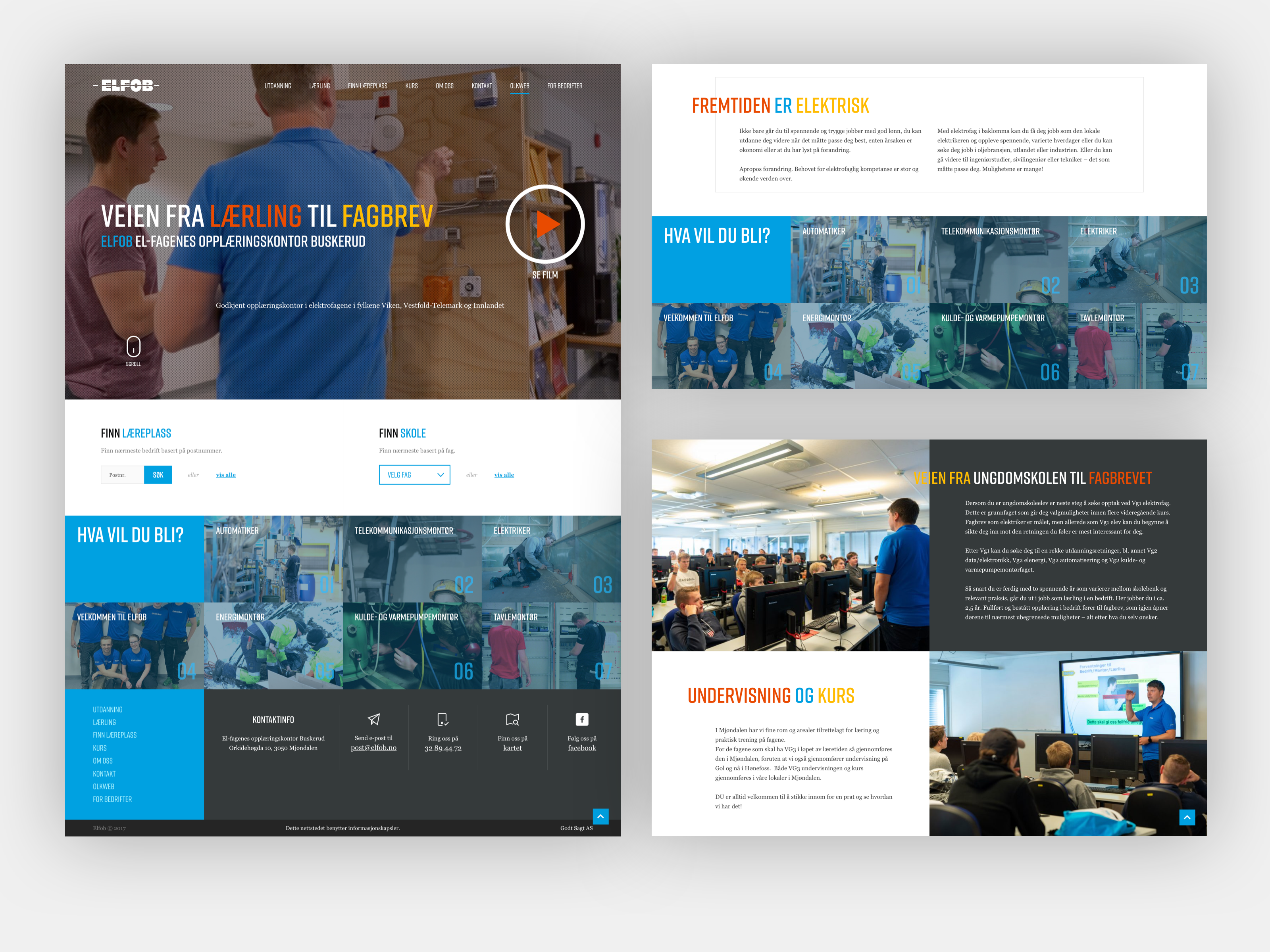Example of Elfob - Website design